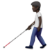 Person With White Cane: Dark Skin Tone Emoji Copy Paste ― 🧑🏿‍🦯 - apple