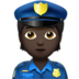 Police Officer: Dark Skin Tone Emoji Copy Paste ― 👮🏿 - apple