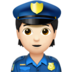 Police Officer: Light Skin Tone Emoji Copy Paste ― 👮🏻 - apple