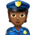 Police Officer: Medium-dark Skin Tone Emoji Copy Paste ― 👮🏾 - apple
