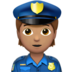Police Officer: Medium Skin Tone Emoji Copy Paste ― 👮🏽 - apple