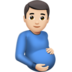 Pregnant Man: Light Skin Tone Emoji Copy Paste ― 🫃🏻 - apple
