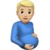 Pregnant Man: Medium-light Skin Tone Emoji Copy Paste ― 🫃🏼 - apple
