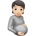 Pregnant Person: Light Skin Tone Emoji Copy Paste ― 🫄🏻 - apple