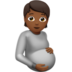 Pregnant Person: Medium-dark Skin Tone Emoji Copy Paste ― 🫄🏾 - apple