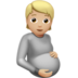 Pregnant Person: Medium-light Skin Tone Emoji Copy Paste ― 🫄🏼 - apple