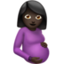 Pregnant Woman: Dark Skin Tone Emoji Copy Paste ― 🤰🏿 - apple