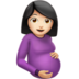 Pregnant Woman: Light Skin Tone Emoji Copy Paste ― 🤰🏻 - apple