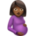 Pregnant Woman: Medium-dark Skin Tone Emoji Copy Paste ― 🤰🏾 - apple