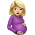 Pregnant Woman: Medium-light Skin Tone Emoji Copy Paste ― 🤰🏼 - apple