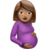 Pregnant Woman: Medium Skin Tone Emoji Copy Paste ― 🤰🏽 - apple