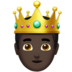 Prince: Dark Skin Tone Emoji Copy Paste ― 🤴🏿 - apple