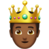 Prince: Medium-dark Skin Tone Emoji Copy Paste ― 🤴🏾 - apple