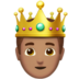 Prince: Medium Skin Tone Emoji Copy Paste ― 🤴🏽 - apple