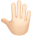 Raised Back Of Hand: Light Skin Tone Emoji Copy Paste ― 🤚🏻 - apple