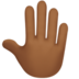 Raised Back Of Hand: Medium-dark Skin Tone Emoji Copy Paste ― 🤚🏾 - apple