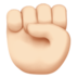 Raised Fist: Light Skin Tone Emoji Copy Paste ― ✊🏻 - apple