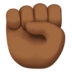 Raised Fist: Medium-dark Skin Tone Emoji Copy Paste ― ✊🏾 - apple