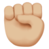 Raised Fist: Medium-light Skin Tone Emoji Copy Paste ― ✊🏼 - apple