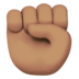 Raised Fist: Medium Skin Tone Emoji Copy Paste ― ✊🏽 - apple