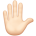 Raised Hand: Light Skin Tone Emoji Copy Paste ― ✋🏻 - apple