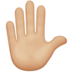 Raised Hand: Medium-light Skin Tone Emoji Copy Paste ― ✋🏼 - apple