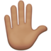 Raised Hand: Medium Skin Tone Emoji Copy Paste ― ✋🏽 - apple