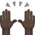 Raising Hands: Dark Skin Tone Emoji Copy Paste ― 🙌🏿 - apple