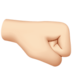 Right-facing Fist: Light Skin Tone Emoji Copy Paste ― 🤜🏻 - apple