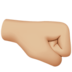Right-facing Fist: Medium-light Skin Tone Emoji Copy Paste ― 🤜🏼 - apple