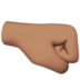Right-facing Fist: Medium Skin Tone Emoji Copy Paste ― 🤜🏽 - apple