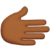 Rightwards Hand: Medium-dark Skin Tone Emoji Copy Paste ― 🫱🏾 - apple
