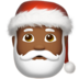 Santa Claus: Medium-dark Skin Tone Emoji Copy Paste ― 🎅🏾 - apple