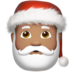 Santa Claus: Medium Skin Tone Emoji Copy Paste ― 🎅🏽 - apple