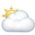 Sun Behind Large Cloud Emoji Copy Paste ― 🌥️ - apple