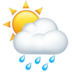 Sun Behind Rain Cloud Emoji Copy Paste ― 🌦️ - apple