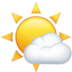 Sun Behind Small Cloud Emoji Copy Paste ― 🌤️ - apple