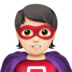 Superhero: Light Skin Tone Emoji Copy Paste ― 🦸🏻 - apple