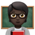 Teacher: Dark Skin Tone Emoji Copy Paste ― 🧑🏿‍🏫 - apple
