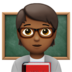 Teacher: Medium-dark Skin Tone Emoji Copy Paste ― 🧑🏾‍🏫 - apple