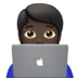 Technologist: Dark Skin Tone Emoji Copy Paste ― 🧑🏿‍💻 - apple