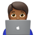 Technologist: Medium-dark Skin Tone Emoji Copy Paste ― 🧑🏾‍💻 - apple