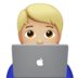 Technologist: Medium-light Skin Tone Emoji Copy Paste ― 🧑🏼‍💻 - apple