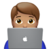 Technologist: Medium Skin Tone Emoji Copy Paste ― 🧑🏽‍💻 - apple