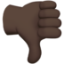 Thumbs Down: Dark Skin Tone Emoji Copy Paste ― 👎🏿 - apple