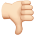 Thumbs Down: Light Skin Tone Emoji Copy Paste ― 👎🏻 - apple