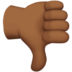 Thumbs Down: Medium-dark Skin Tone Emoji Copy Paste ― 👎🏾 - apple