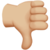 Thumbs Down: Medium-light Skin Tone Emoji Copy Paste ― 👎🏼 - apple