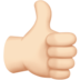 Thumbs Up: Light Skin Tone Emoji Copy Paste ― 👍🏻 - apple