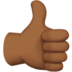 Thumbs Up: Medium-dark Skin Tone Emoji Copy Paste ― 👍🏾 - apple